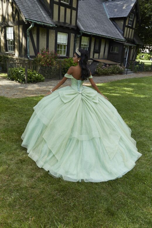 Mori Lee 60193 Beaded Basque Waist Quince Gown