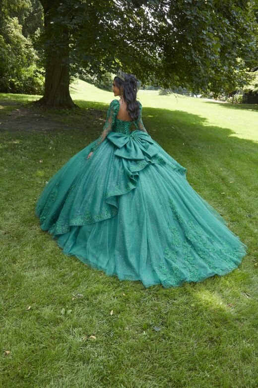 Mori Lee 89443 Removable Puff Sleeve Quinceanera Dress