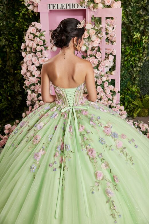 Mori Lee 89510 Ruffle Hem Sheer Bodice Removable Sleeve Dress
