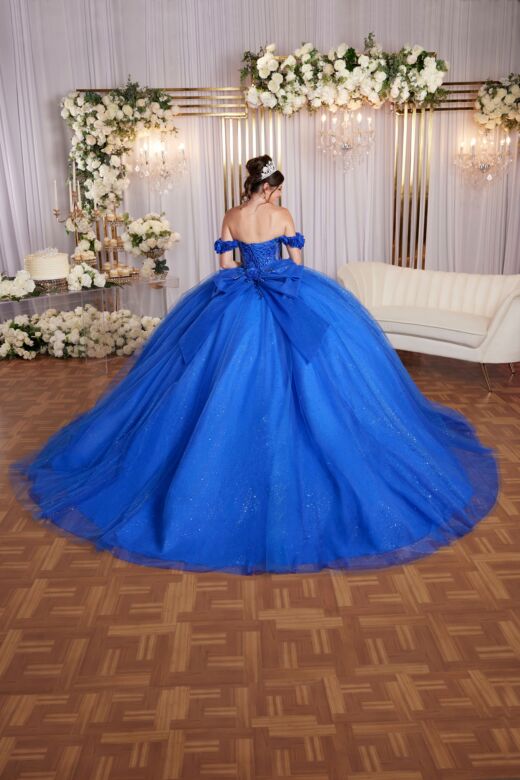 Mori Lee 89523 Rosette Sleeve Sweetheart Neck Dress