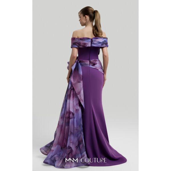 MNM Couture 2692A Off-The-Shoulder Side Overskirt Mermaid Dress