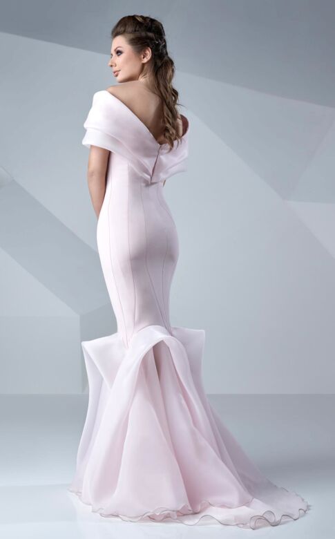 MNM Couture G0620 Umbrella Skirt Off The Shoulder Dress