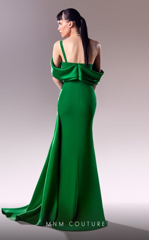 MNM Couture G1603 Side Tail One Shoulder Pleated Dress