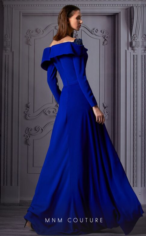 MNM Couture K3846 Off The Shoulder A-Line Dress