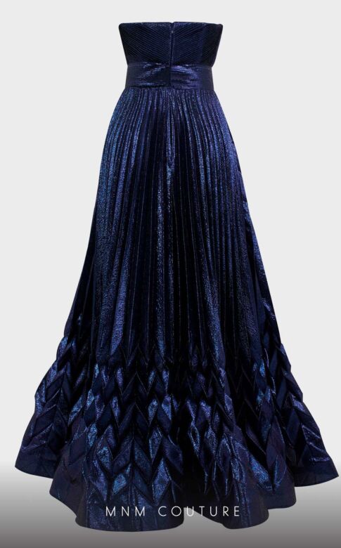 MNM Couture N0462 Strapless Sweetheart Neckline Pleated Dress