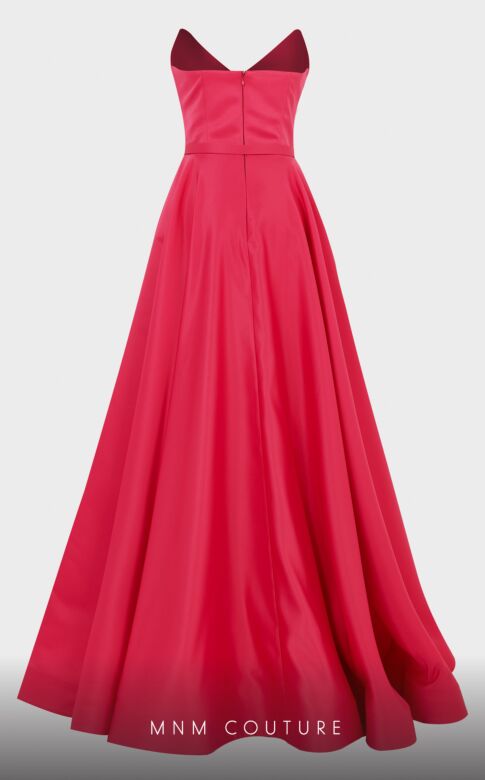 MNM Couture N0491 Crumbcatcher Neckline Strapless Dress