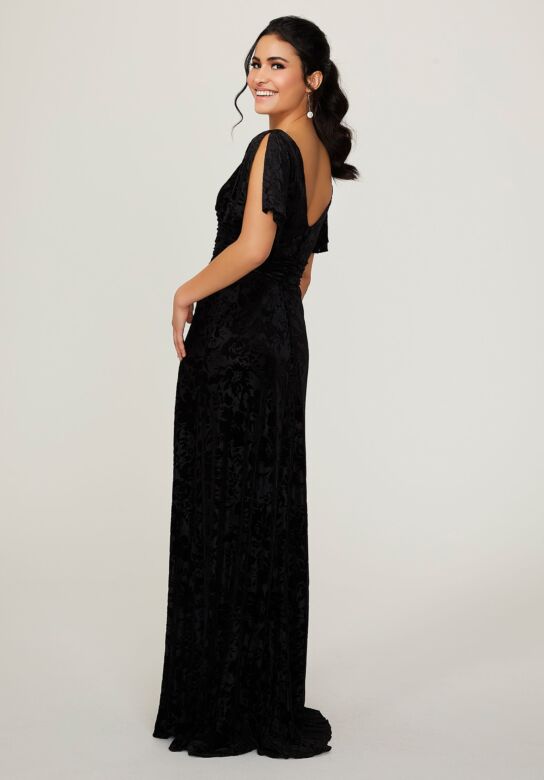 Mori Lee 21790 Split Sleeve High Slit Bridesmaid Dress