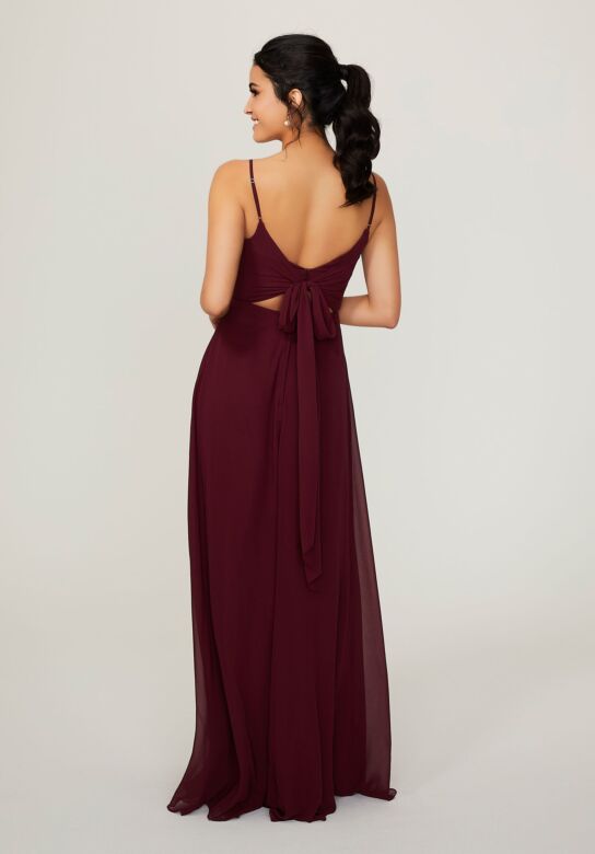 Mori Lee 21796 Tie Back Scoop Neck Bridesmaid Dress