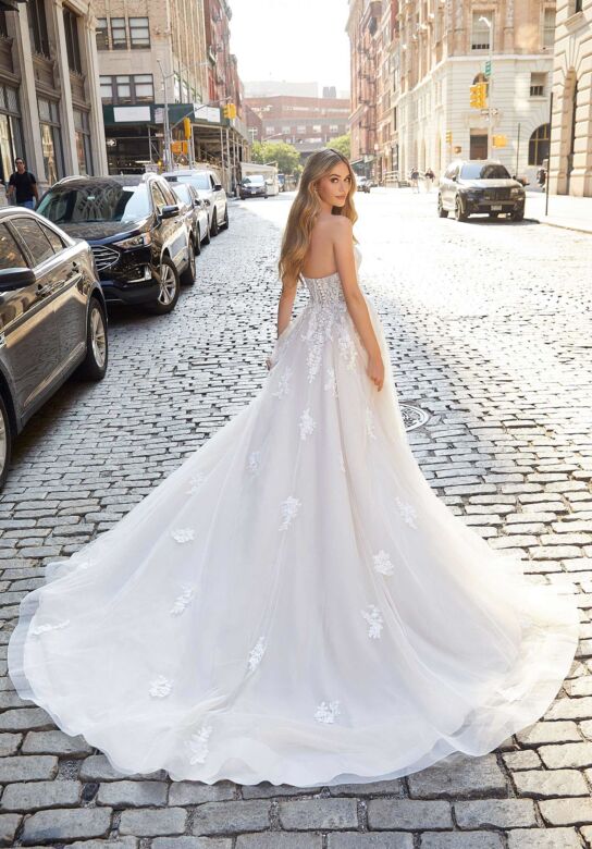 Mori Lee 4109 Jamila Corset Bodice Strapless Sweetheart Bridal Dress