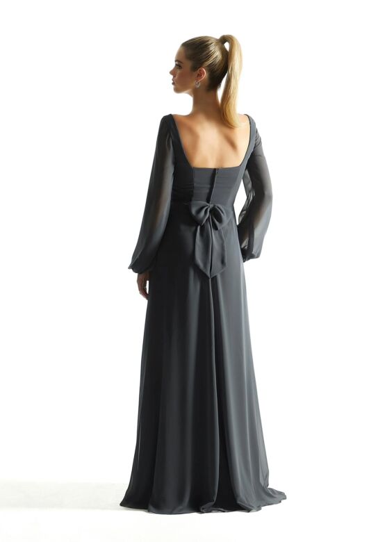 Mori Lee 21845 Bishop Sleeve A-line Chiffon Bridesmaid Dress