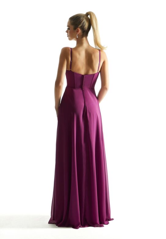Mori Lee 21853 Slit Skirt A-line Chiffon Bridesmaid Dress