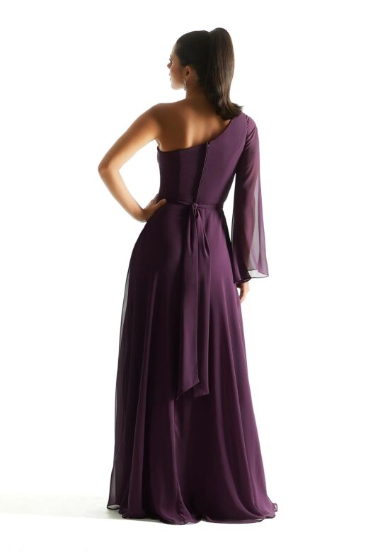 Mori Lee 21854 One Sleeve A-line Chiffon Bridesmaid Dress