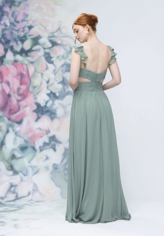 Mori Lee 3030004 Criss Cross Waist A-line Chiffon Bridesmaid Dress