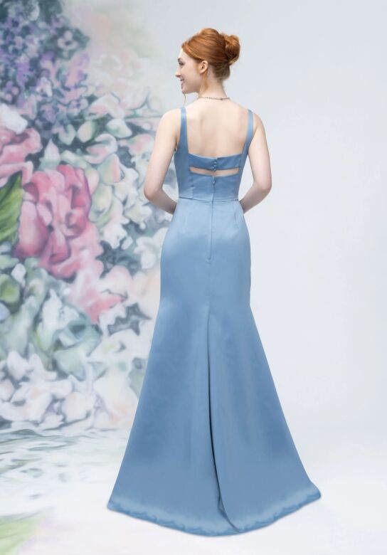 Mori Lee 3030006 Square Neck Fit and Flare Satin Bridesmaid Dress