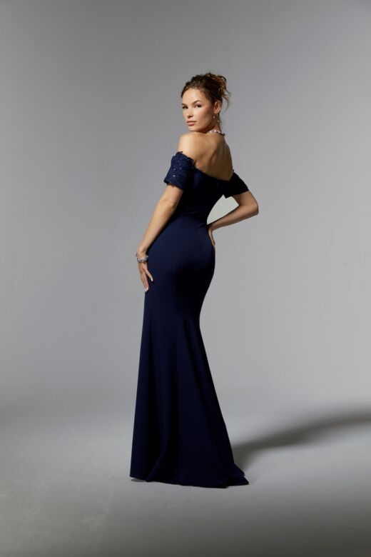 Mori Lee MGNY 72919 Off-The-Shoulder Short Sleeve Dress