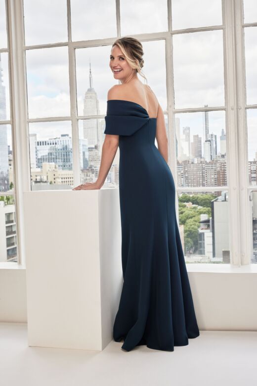 Mori Lee 73114 Asymmetric One-Shoulder Bow Dress
