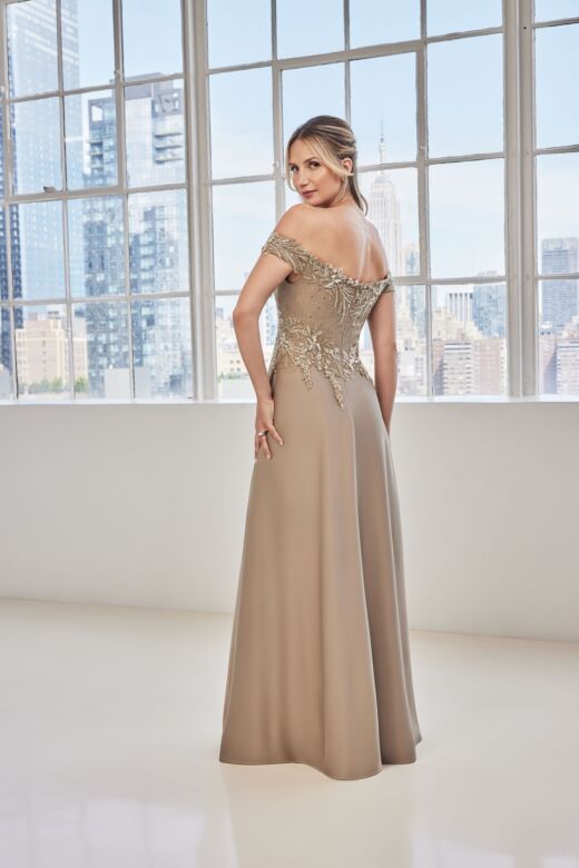 Mori Lee 73131 Off The Shoulder Sweetheart Neck Beaded A-Line Dress