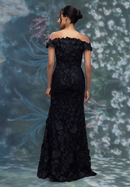 Mori Lee 2070016 Off The Shoulder Floral Dress