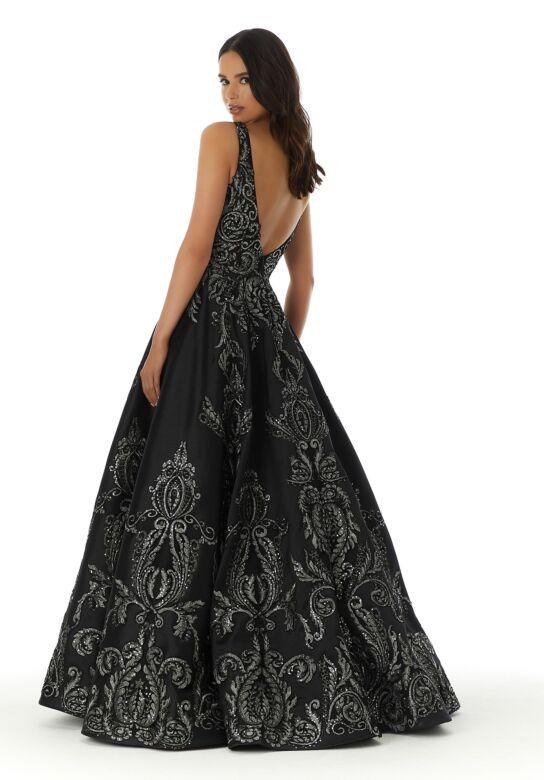 Mori Lee 43089 Open Back Beaded Lace Dress