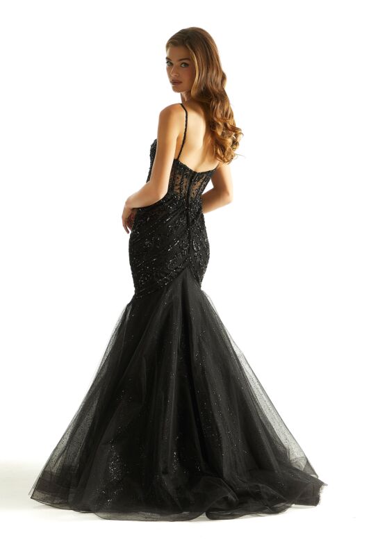 Mori Lee 49014 Plunging Neck Embellished Dress