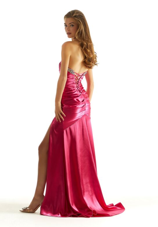 Mori Lee 49024 Strapless Sweetheart Draped Satin Dress