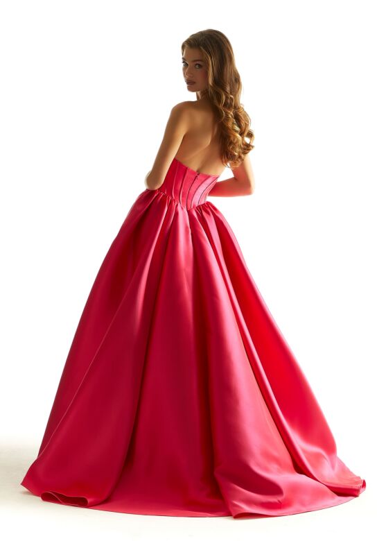 Mori Lee 49033 Basque Waist Strapless Corset Dress