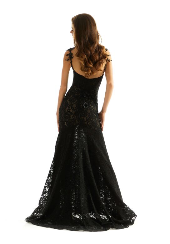 Mori Lee 49062 Floral Straps Beaded Lace Dress