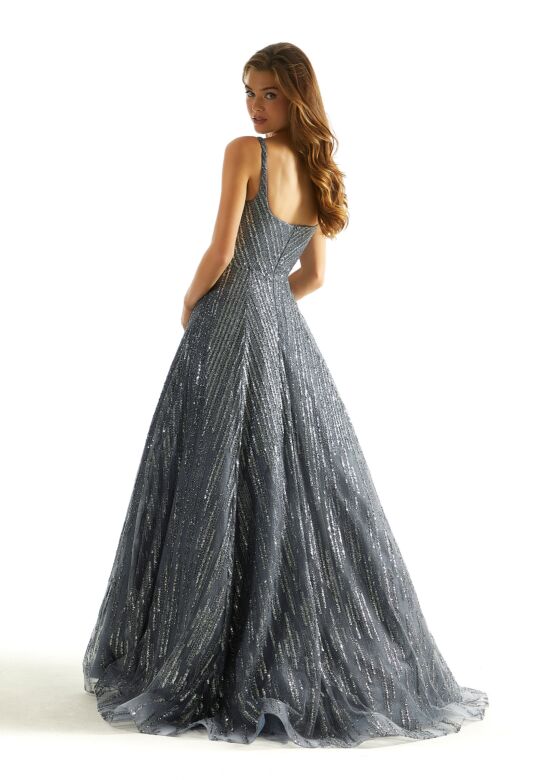 Mori Lee 49065 Square Neck Sequin Dress