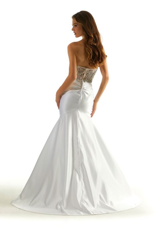 Mori Lee 49090 Sheer Bodice Strapless Dress