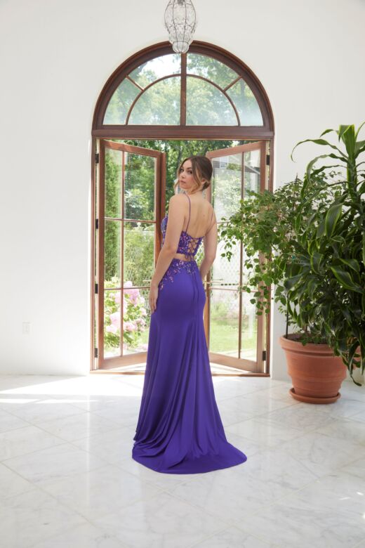 Mori Lee 49101 Embellished Corset Lace-Up Dress