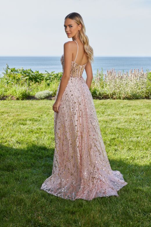Mori Lee 49135 Sweetheart Neckline Illusion Back Dress