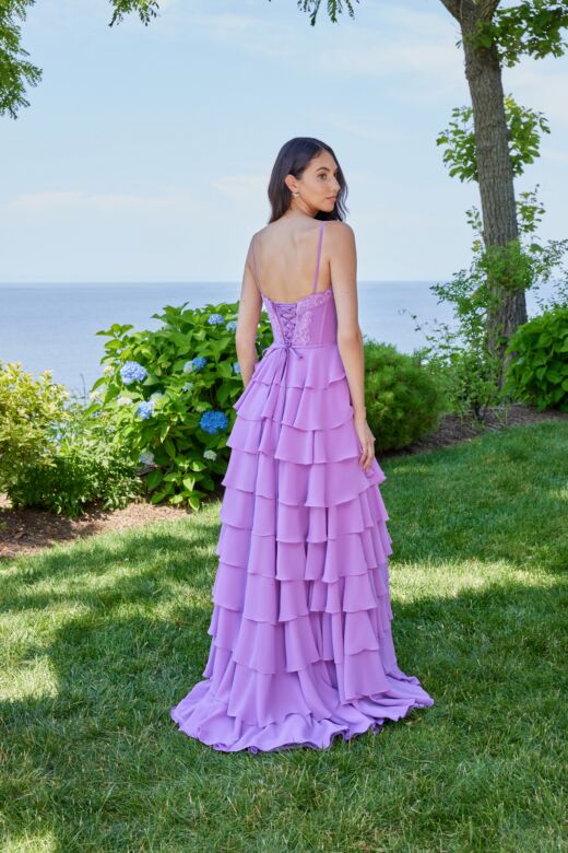 Mori Lee 49162 Layered Skirt Sweetheart Neck Dress