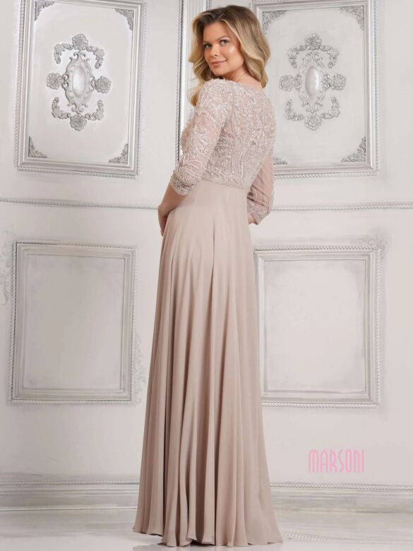 Marsoni MV1322 Three-Quarter Sleeve A-Line Dress