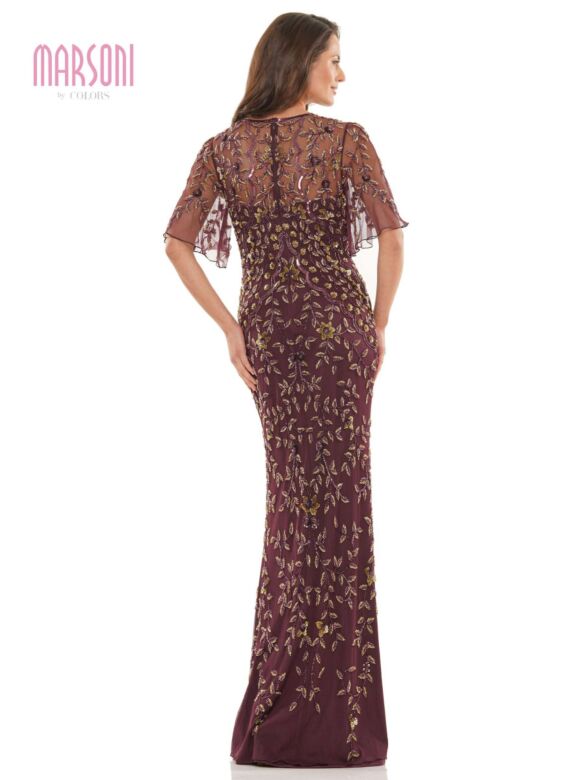 Marsoni MV1208 Flare Sleeves Floral Dress