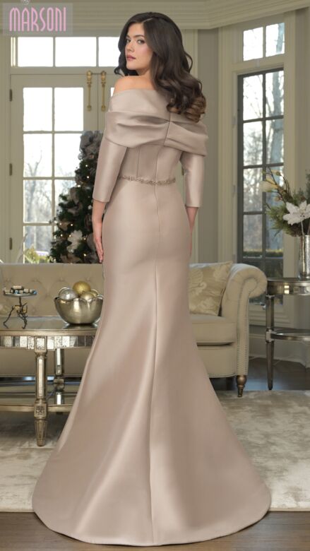 Marsoni MV1374 Three-Quarter Sleeve Mikado Dress