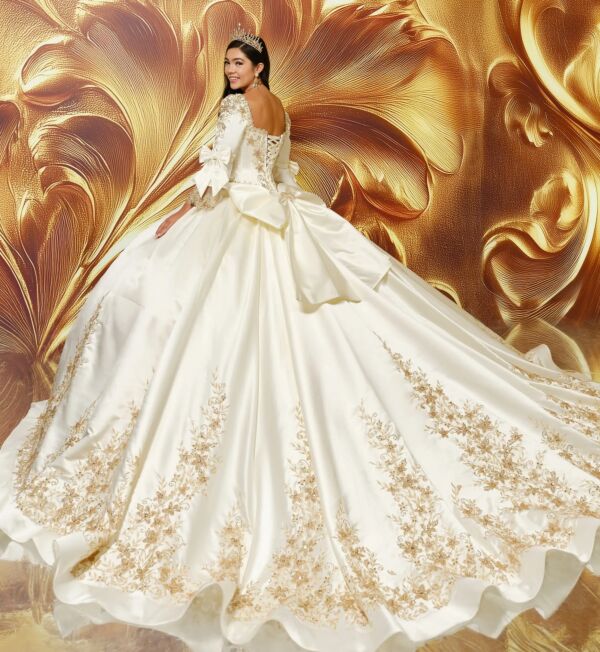 Princesa by Ariana Vara PR30210 Corset Jacket Illusion Top Quince Gown
