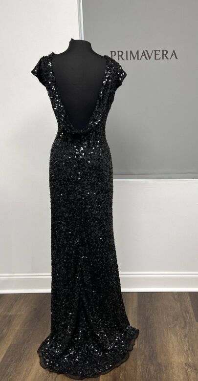 Primavera Couture 3796 Cowl Back Bateau Neck Dress
