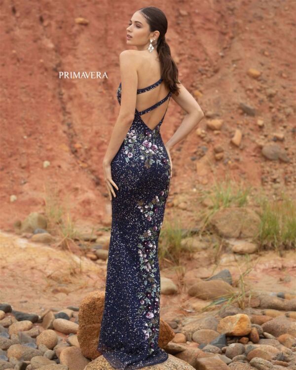 Primavera Couture 3928 High Slit Strappy Back Dress