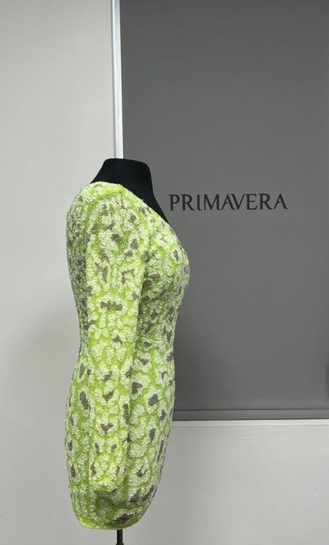 Primavera Couture 3528 One Sleeve Embellished Dress