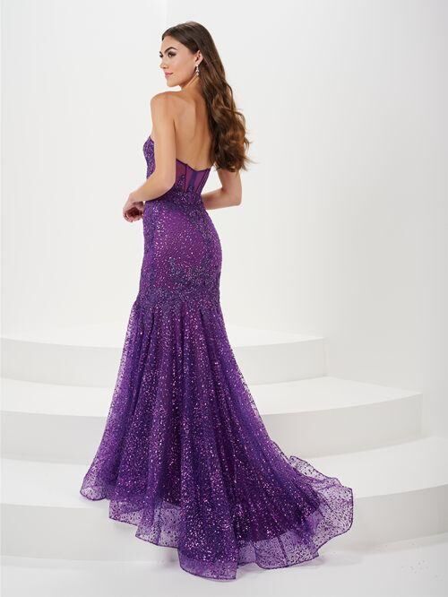 Panoply 14174 Sheer Corset Sequin Lace Dress