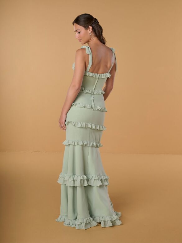 Christina Wu 22314 Chiffon Bow Strap Bridesmaid Dress