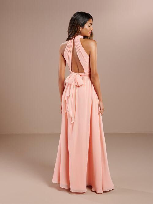 Christina Wu 22190 Cutout Back High Halter Bridesmaid Dress