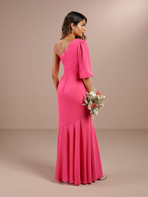 Christina Wu 22194 One Sleeve Ruched Bridesmaid Dress - Stock Only