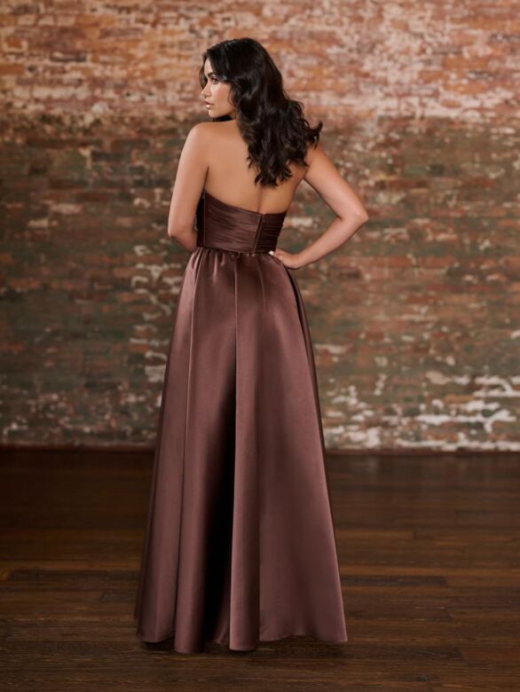 Christina Wu 22243 Open Slit Strapless A-Line Bridesmaid Dress