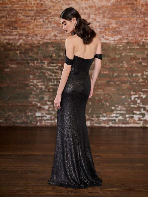 Christina Wu 22246 Scoop Neck Corset Bodice Sequin Bridesmaid Dress - Stock Only