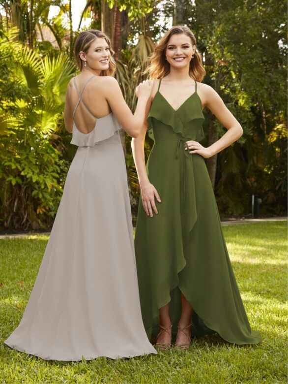 Christina Wu 22093 Ruffle Top High Low Bridesmaid Dress
