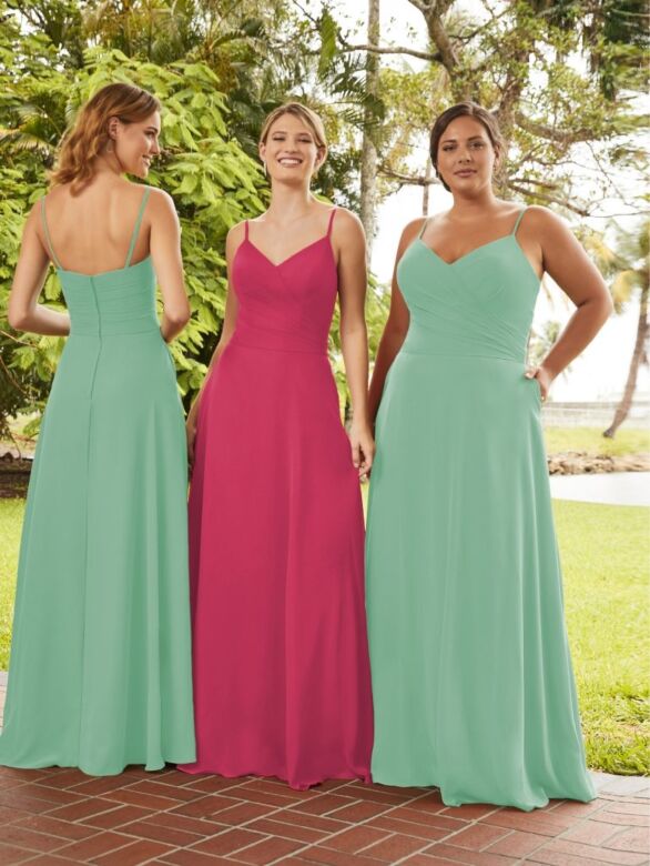 Christina Wu 22100 Ruched Bodice Spaghetti Strap Bridesmaid Dress