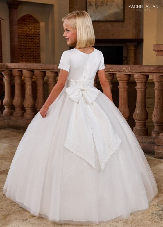 Rachel Allan RB9172 Short Sleeves Bow Back Dress