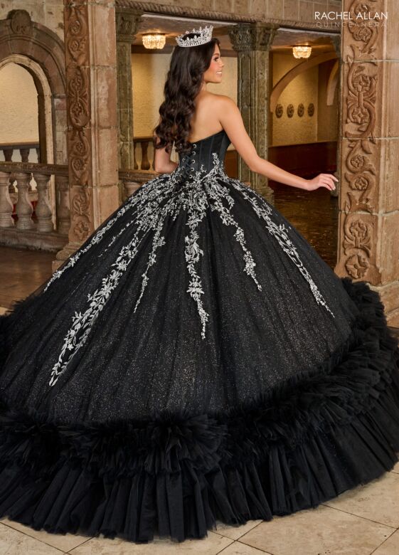 Rachel Allan RQ2189 Sweetheart Neck Ruffle Hem Quince Gown