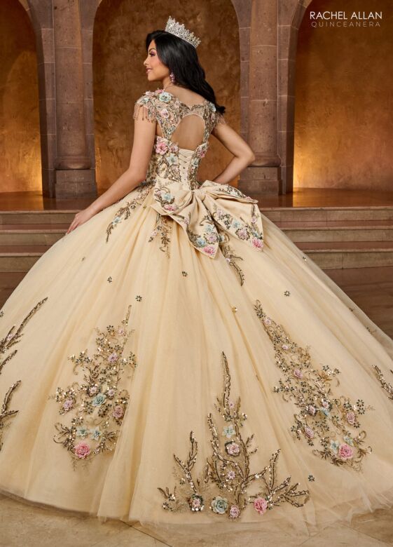 Rachel Allan RQ3126 Cap Sleeve Sweetheart Neck Quince Gown